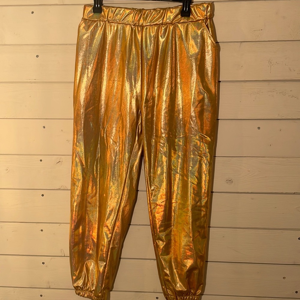 Gold metallic MC Hammer pants